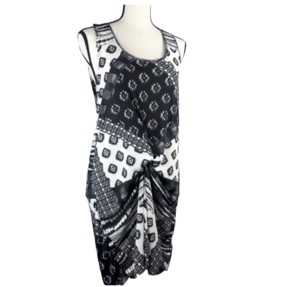 zara woman knot front sleeveless swim cover up dress